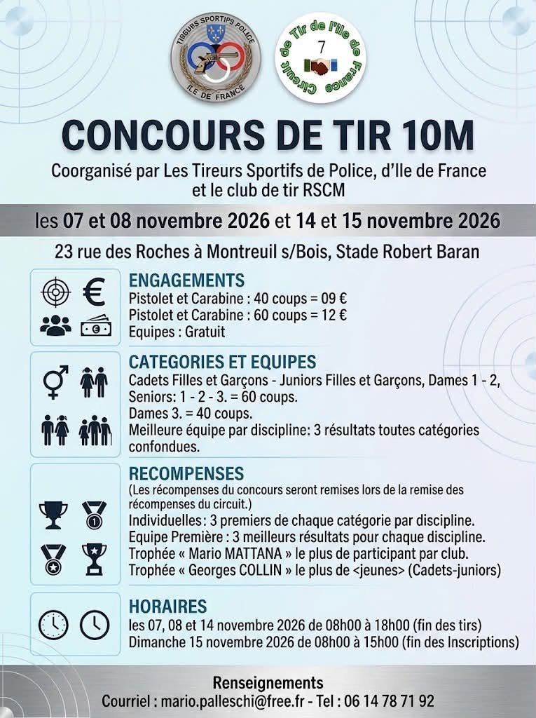 Concours de tir 10 m de Montreuil (Circuit Île-de-France)
