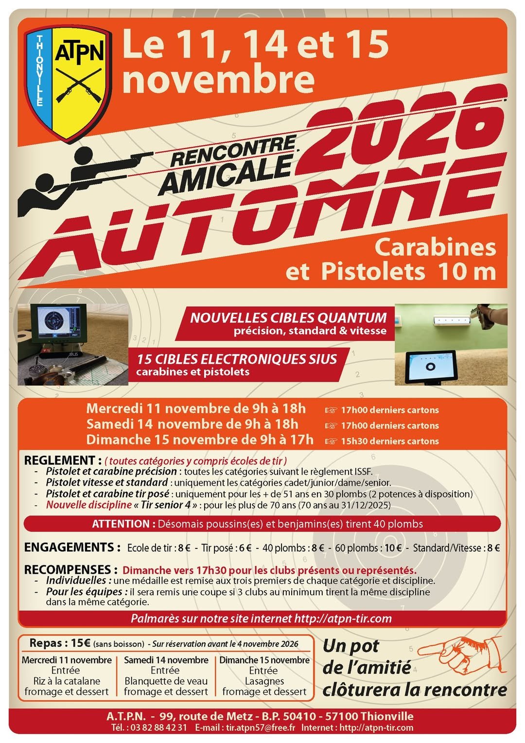 Rencontre amicale d'automne ATPN 2026