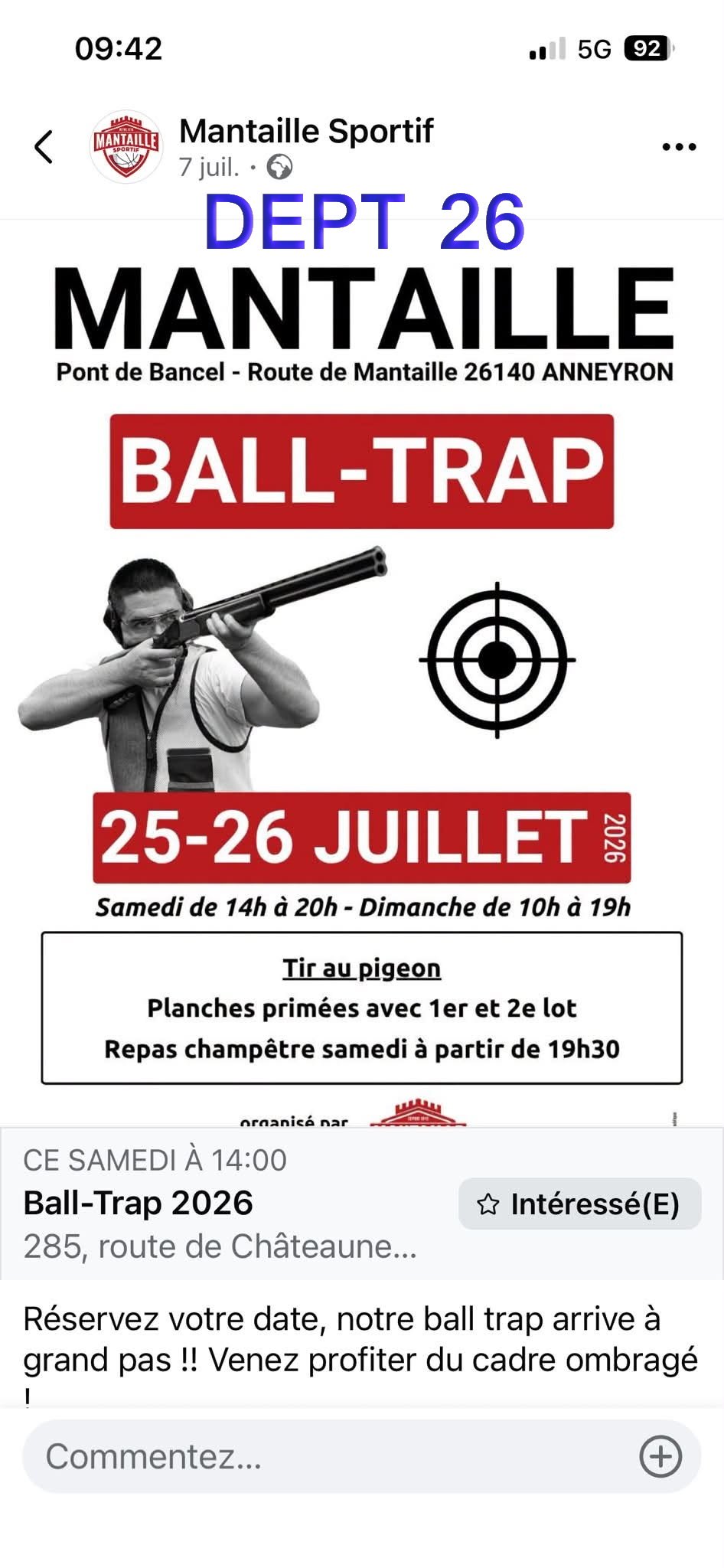Ball-trap de Mantaille