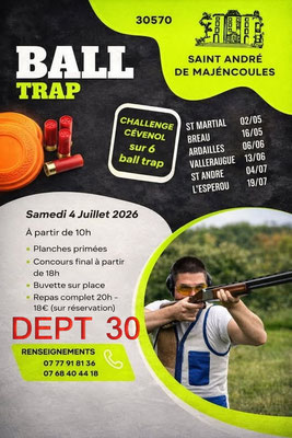 Ball Trap Saint André de Majencoules - Challenge Cévenol