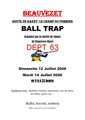 Ball Trap - Société de chasse de Beauvezet-Razet