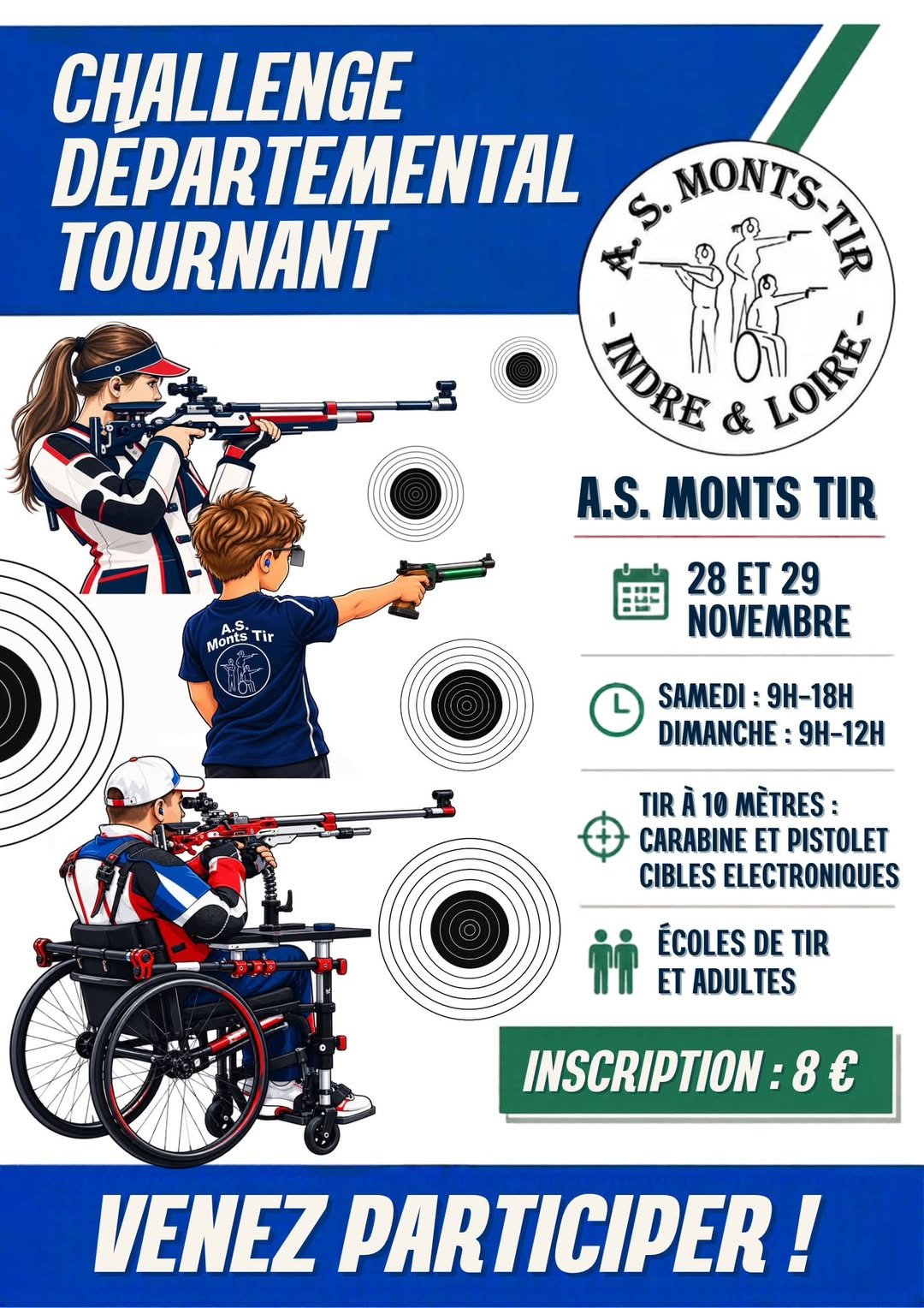 Challenge carabine et pistolet 10 m d'A.S. Monts Tir