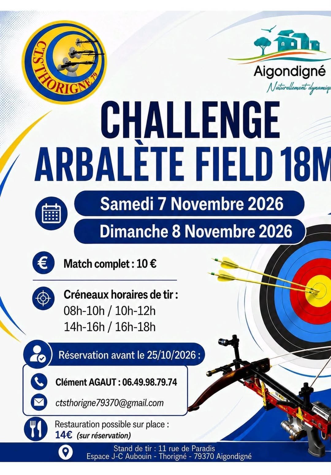 Challenge Arbalète Field 18 m de Thorigné