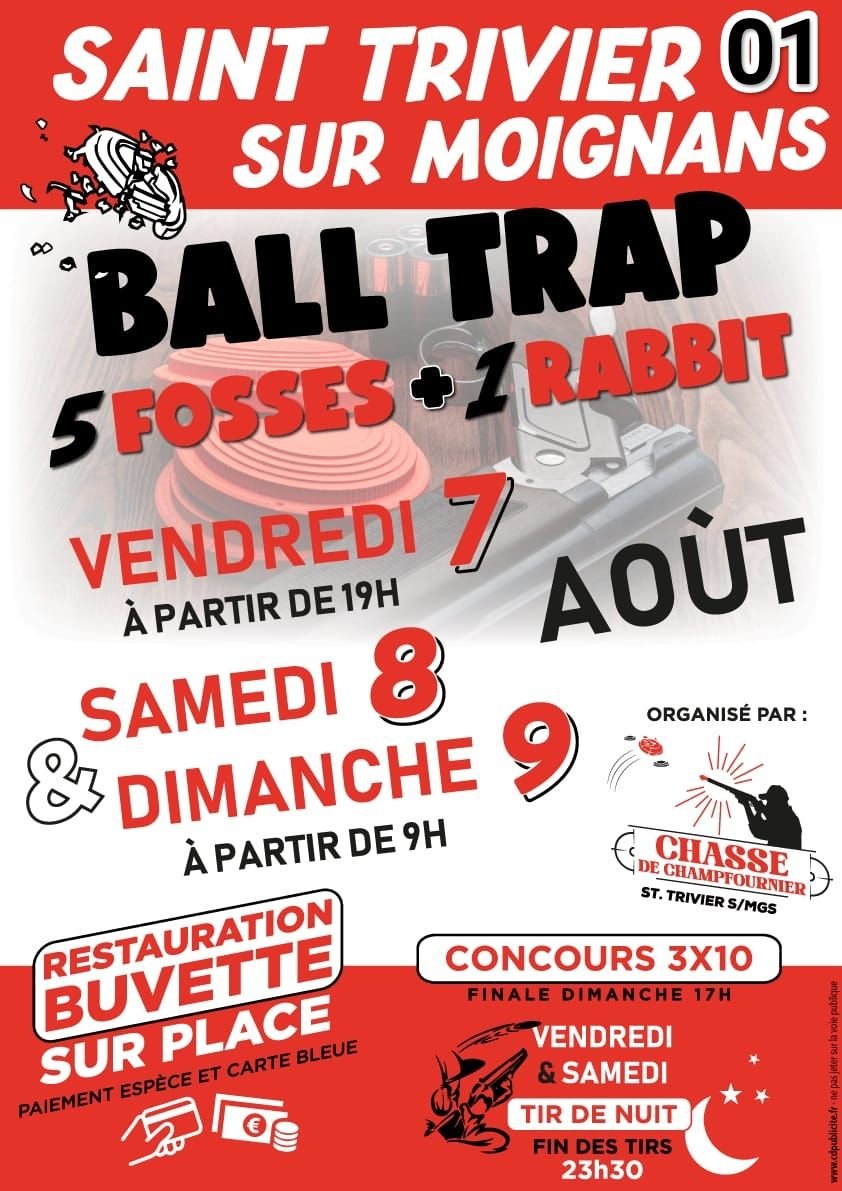 Ball Trap Saint Trivier sur Moignans - 5 Fosses + 1 Rabbit