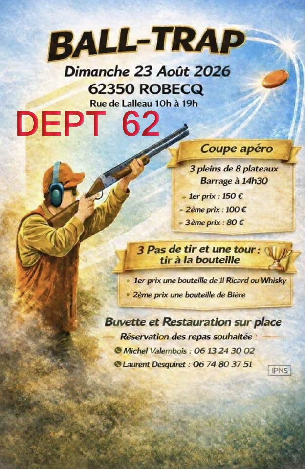 Ball-Trap Dimanche 23 Août 2026