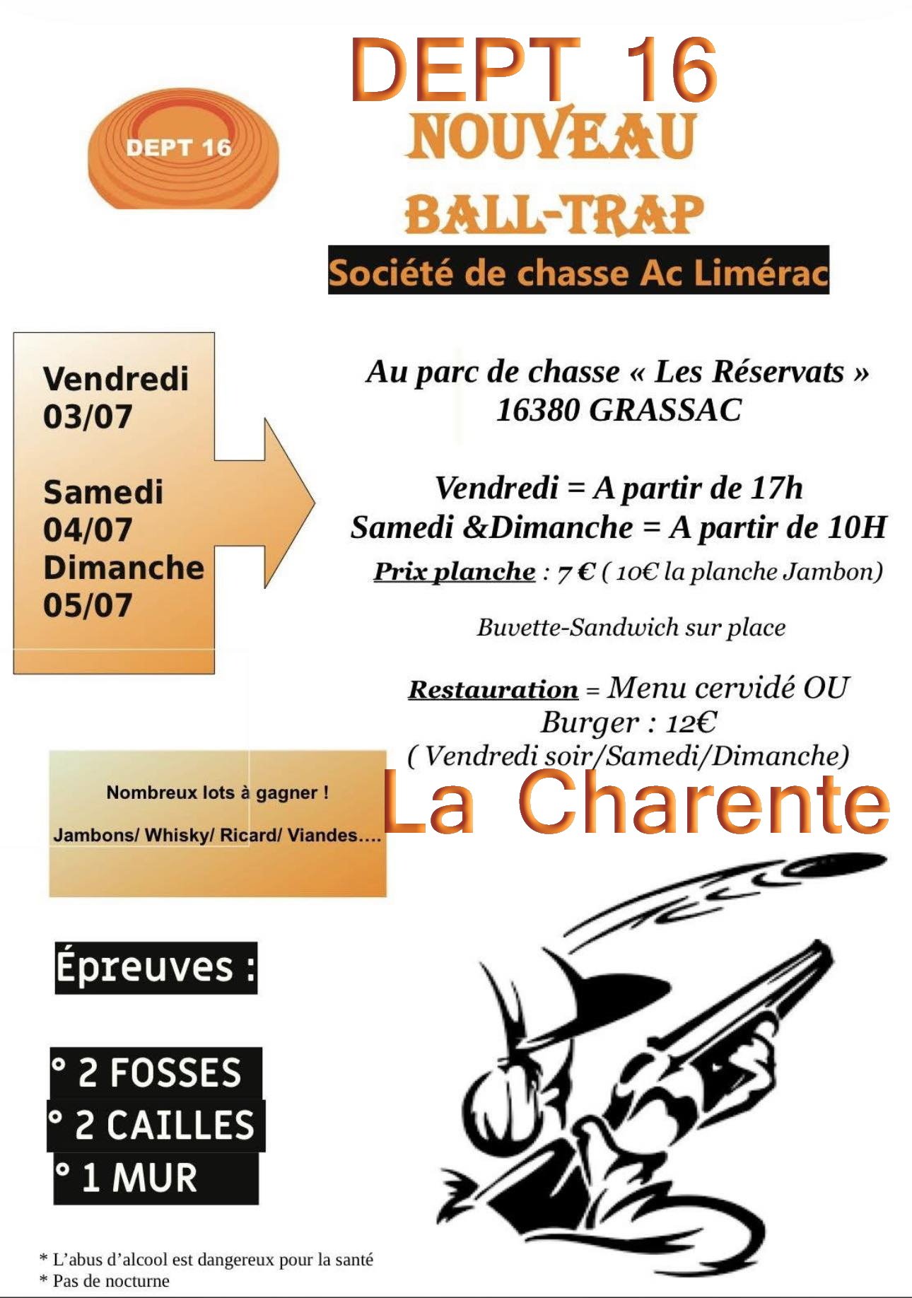 Dept 16 Nouveau Ball-Trap - Société de chasse Ac Limérac