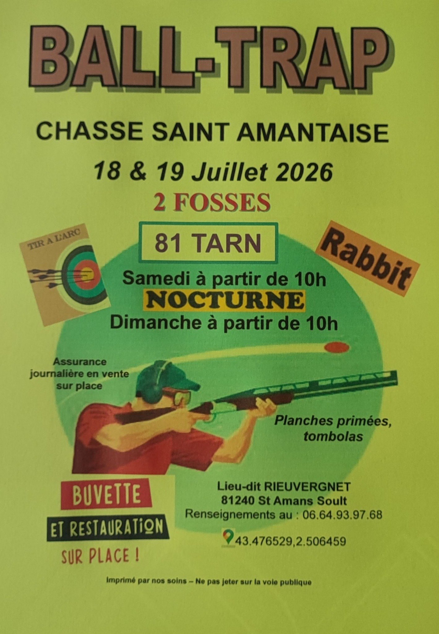 Ball-Trap Chasse Saint Amantaise