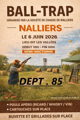Ball-Trap organisé par la Société de Chasse de Nalliers