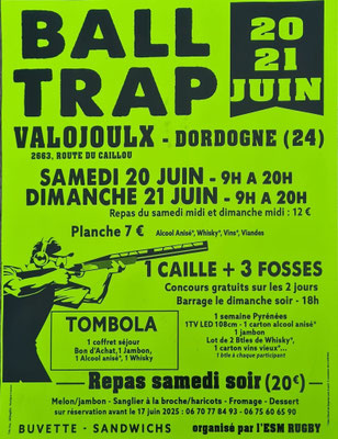 Ball Trap Valojoulx - ESM Rugby