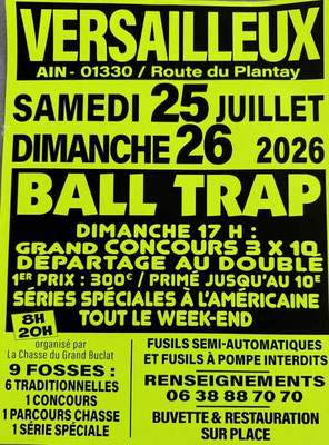 Ball Trap Versailleux - La Chasse du Grand Buclat