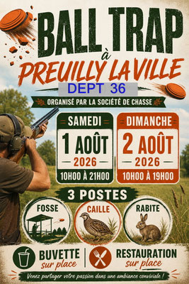 Ball Trap à Preuilly la Ville - Société de Chasse