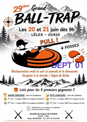 29ème Grand Ball-Trap - Société de chasse de la Diane