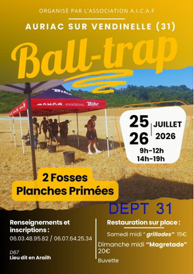 Ball-trap A.I.C.A.F Auriac sur Vendinelle