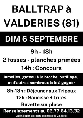 Ball-trap de Valderies - Société de chasse de Valderies