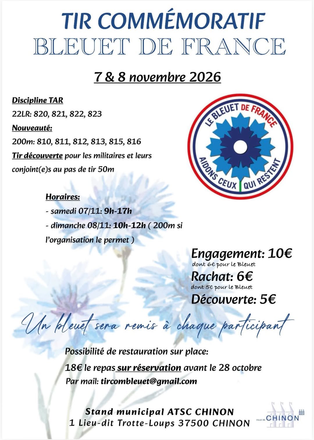 Tir commémoratif Bleuet de France