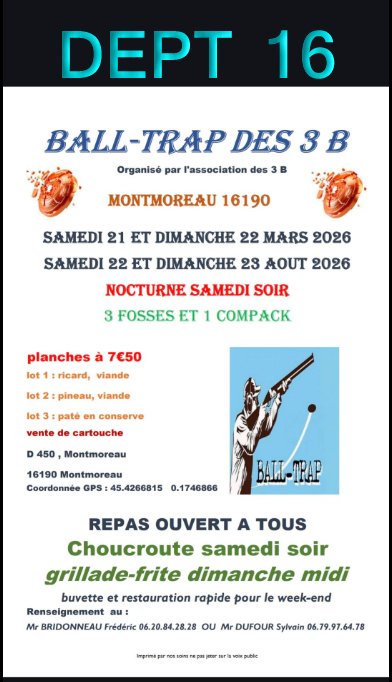 Ball-trap des 3 B